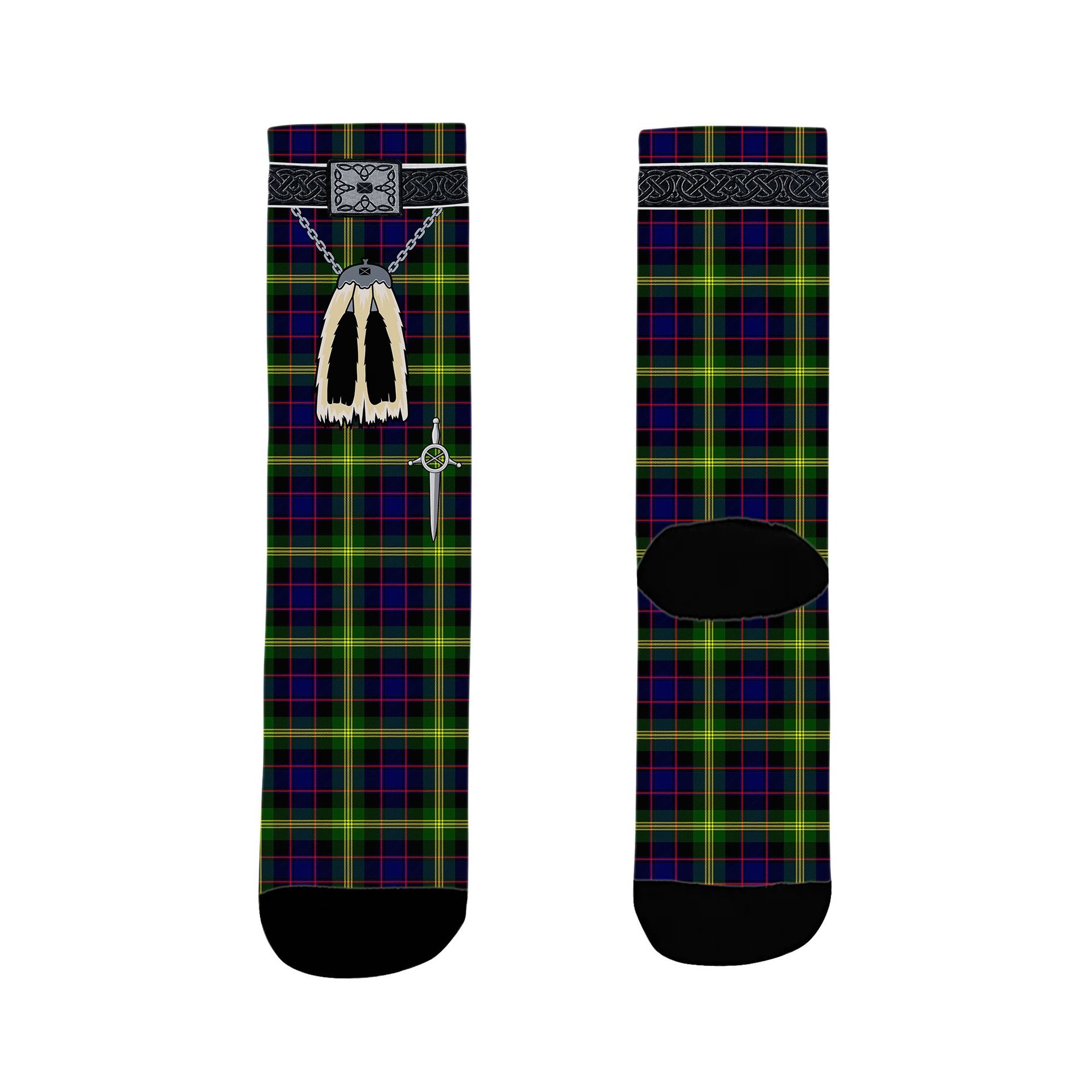 ScotsTee Shop Scottish Watson Modern Clan Highland Kilt Sporran Tartan Socks