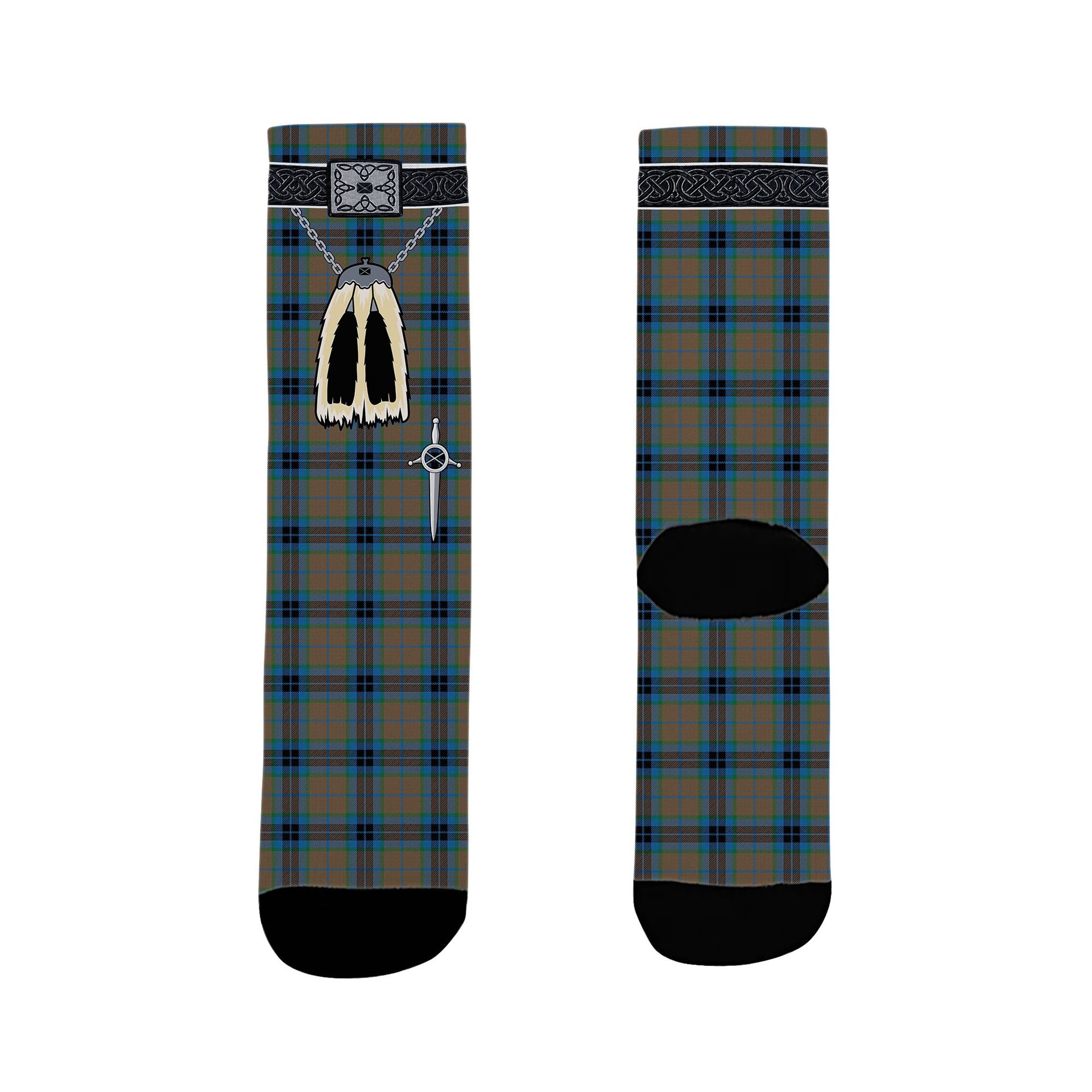 ScotsTee Shop Scottish Thompson Hunting Ancient Clan Highland Kilt Sporran Tartan Socks