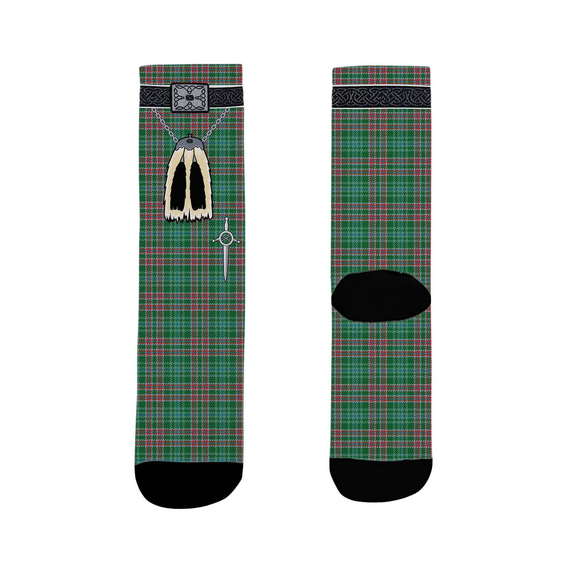 ScotsTee Shop Scottish Ralston USA Ancient Clan Highland Kilt Sporran Tartan Socks