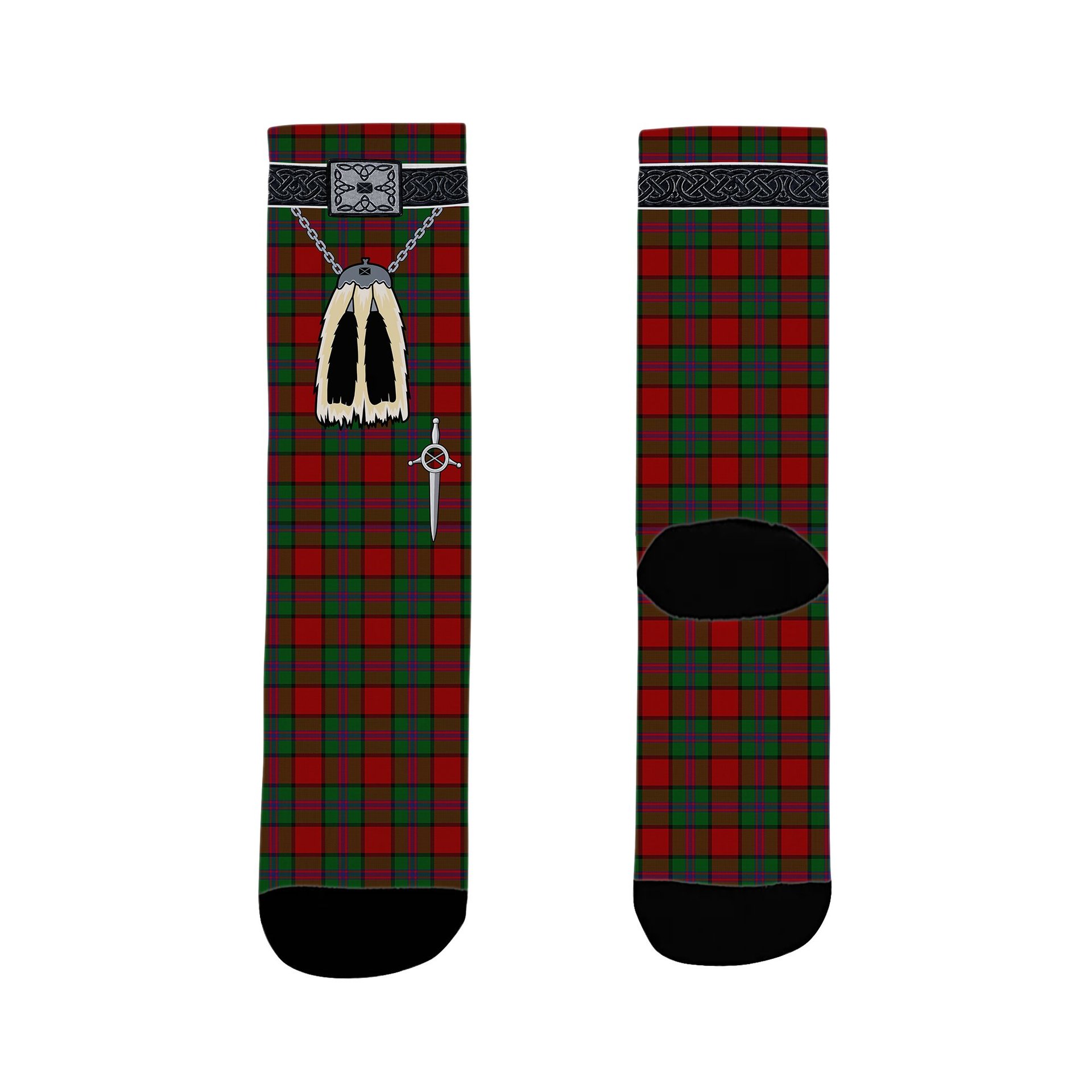 ScotsTee Shop Scottish Plummer Clan Highland Kilt Sporran Tartan Socks