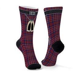 ScotsTee Shop Scottish Ruxton Hunting Clan Highland Kilt Sporran Tartan Socks