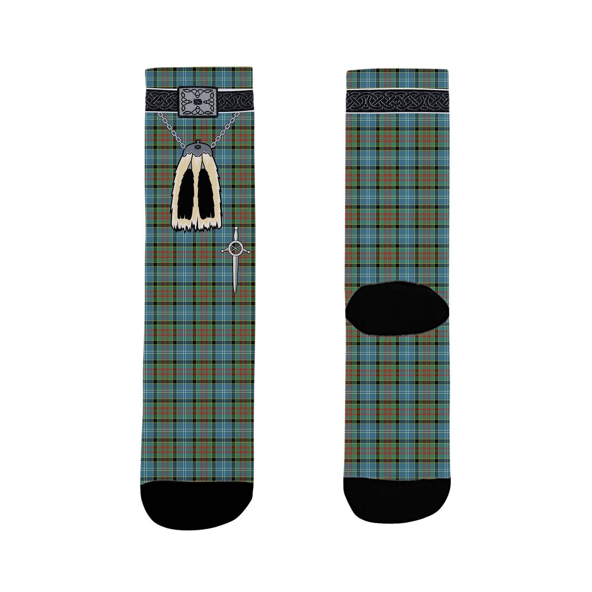 ScotsTee Shop Scottish Paisley District Clan Highland Kilt Sporran Tartan Socks