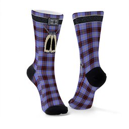 ScotsTee Shop Scottish Rutherford SC Clan Highland Kilt Sporran Tartan Socks
