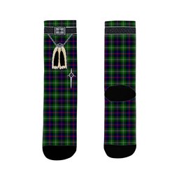ScotsTee Shop Scottish Sutherland Modern Clan Highland Kilt Sporran Tartan Socks