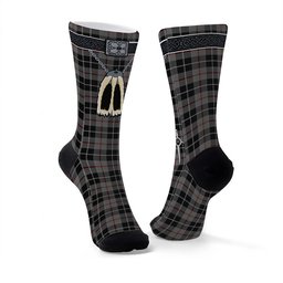 ScotsTee Shop Scottish Thompson Society Grey Clan Highland Kilt Sporran Tartan Socks