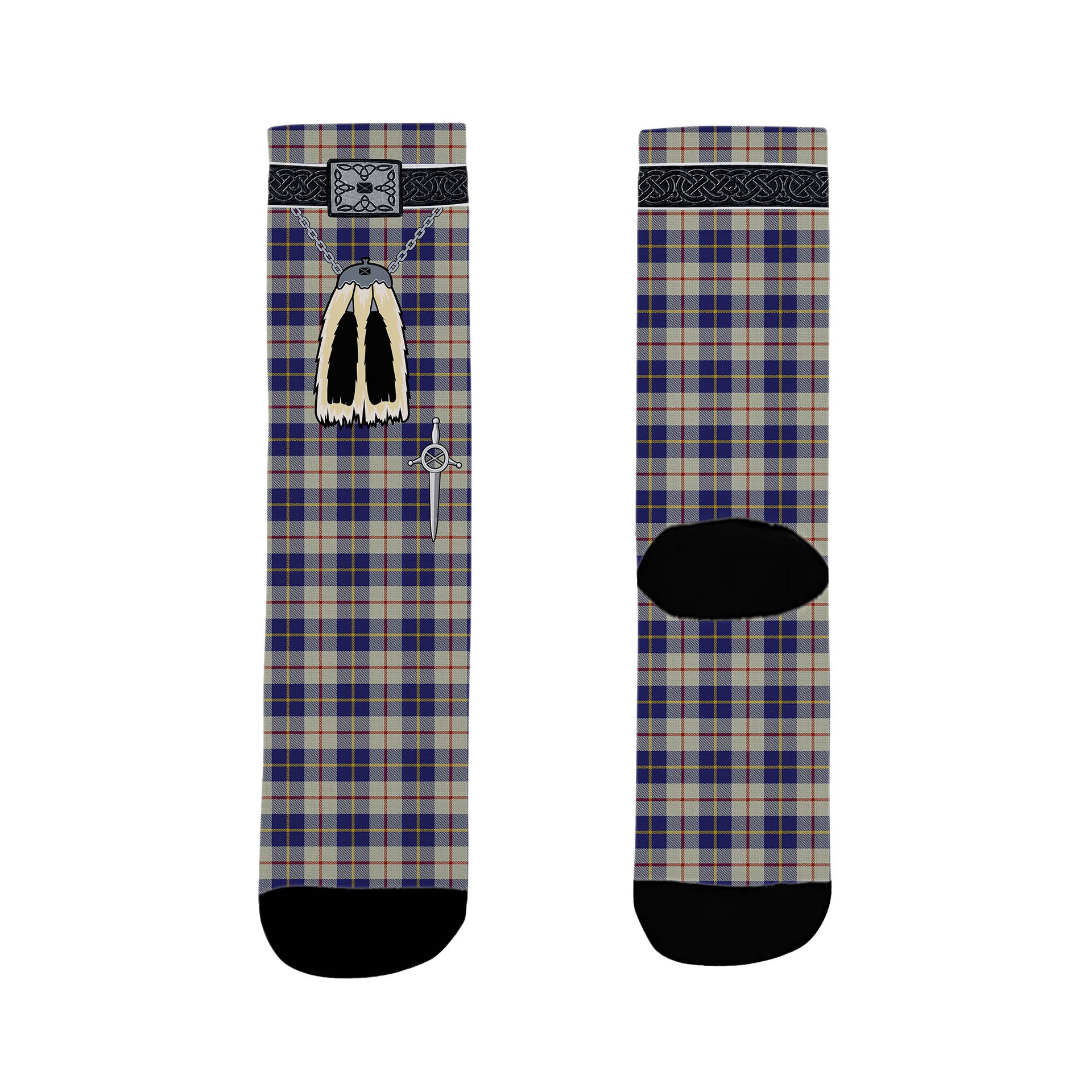 ScotsTee Shop Scottish MacRae of Conchra Clan Highland Kilt Sporran Tartan Socks