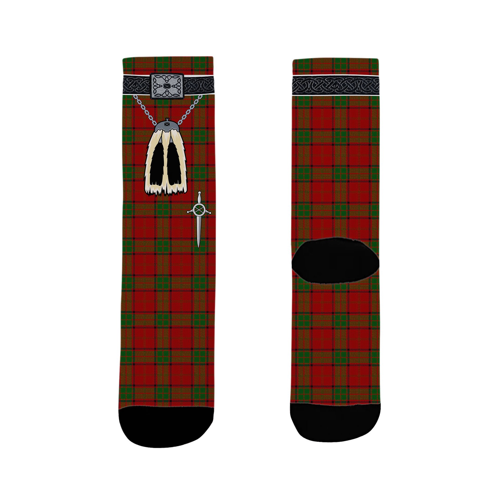 ScotsTee Shop Scottish Maxwell Clan Highland Kilt Sporran Tartan Socks