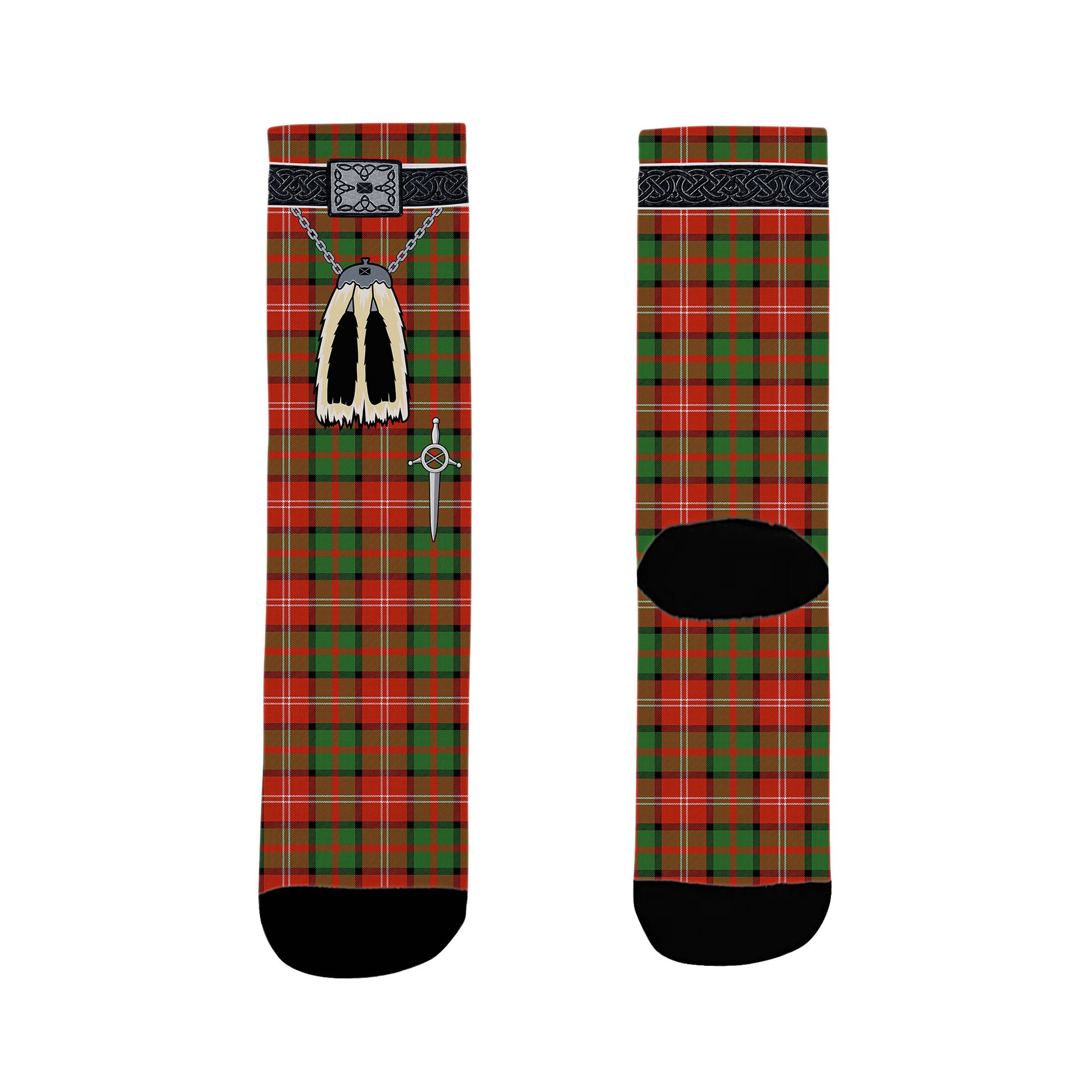 ScotsTee Shop Scottish Nesbitt Ancient Clan Highland Kilt Sporran Tartan Socks