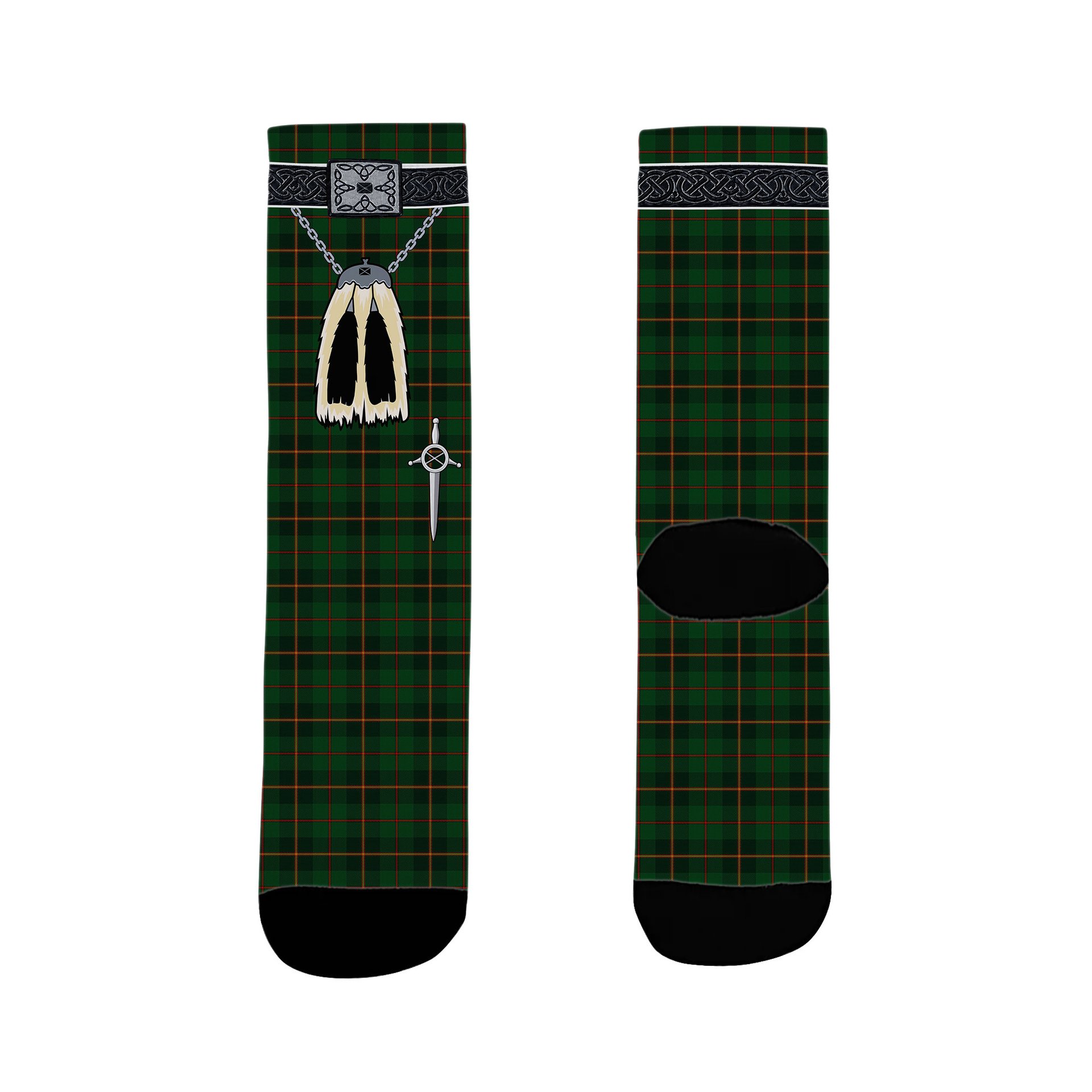 ScotsTee Shop Scottish McGeorge Clan Highland Kilt Sporran Tartan Socks