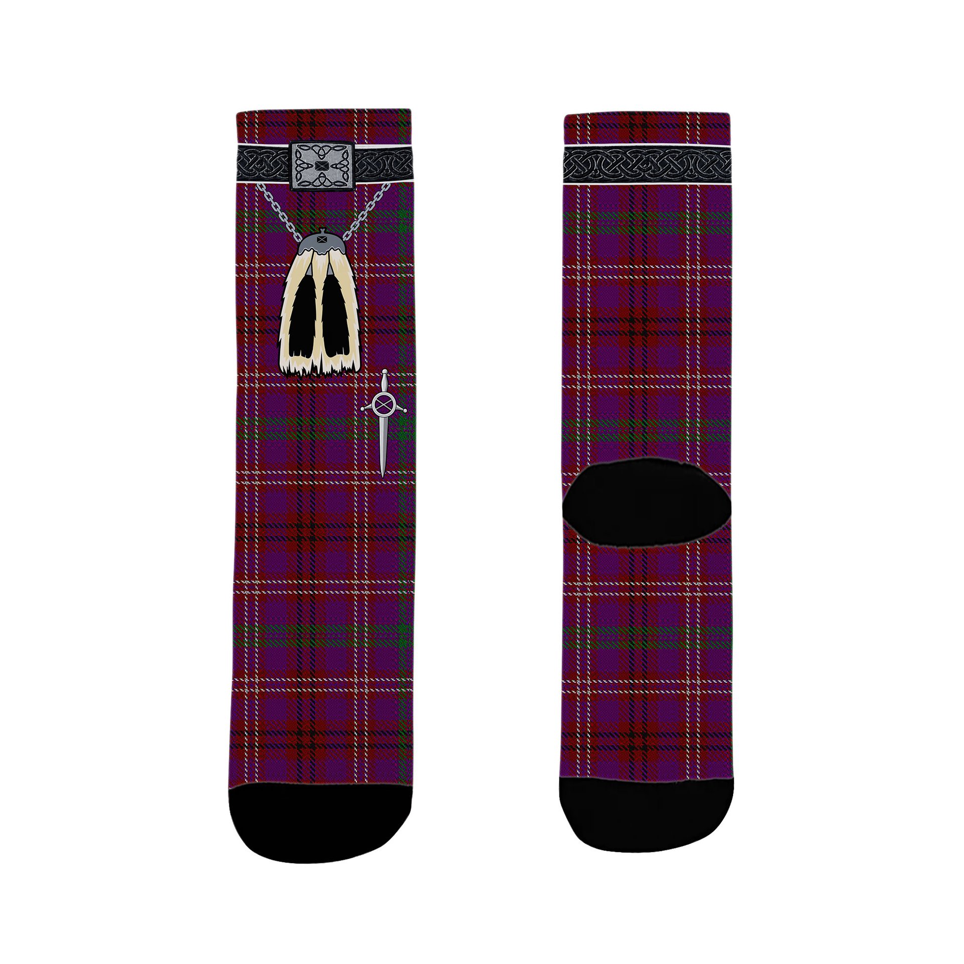 ScotsTee Shop Scottish McCall (Caithness) Clan Highland Kilt Sporran Tartan Socks