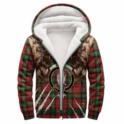 Boyd Tartan Crest Sherpa Hoodie Ferocious Lion Style