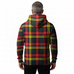 Dewar Tartan Crest Hoodie Ferocious Lion Style