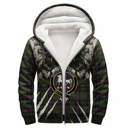 Cochrane Tartan Crest Sherpa Hoodie Ferocious Lion Style