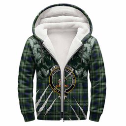 Blackadder Tartan Crest Sherpa Hoodie Ferocious Lion Style
