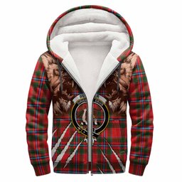 Butter Tartan Crest Sherpa Hoodie Ferocious Lion Style