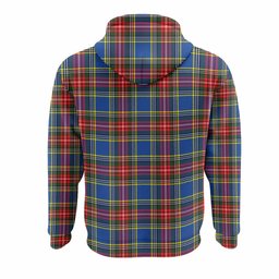 Bethune Tartan Crest Hoodie Ferocious Lion Style