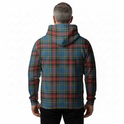 Beaton Tartan Crest Hoodie Ferocious Lion Style