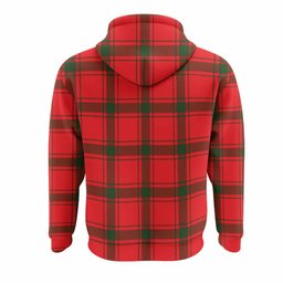 Darroch Tartan Crest Hoodie Ferocious Lion Style