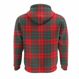 Cheyne Tartan Crest Hoodie Ferocious Lion Style