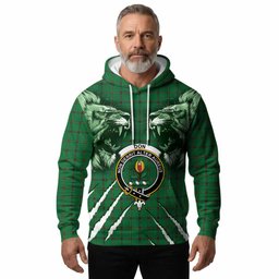 Don Tartan Crest Hoodie Ferocious Lion Style