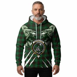 Anstruther Tartan Crest Hoodie Ferocious Lion Style