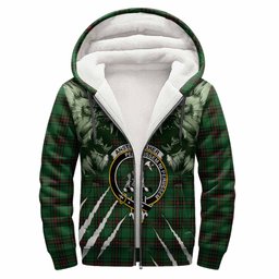 Anstruther Tartan Crest Sherpa Hoodie Ferocious Lion Style