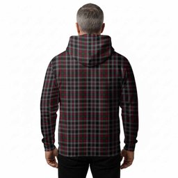 Borthwick Tartan Crest Hoodie Ferocious Lion Style
