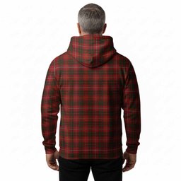 Bruce Tartan Crest Hoodie Ferocious Lion Style