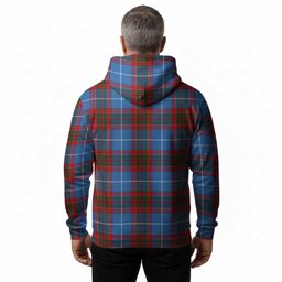 Congilton Tartan Crest Hoodie Ferocious Lion Style