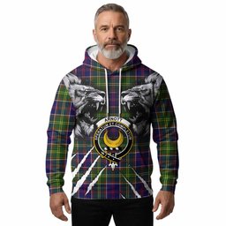 Arnott Tartan Crest Hoodie Ferocious Lion Style