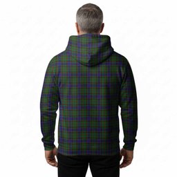 Adam Tartan Crest Hoodie Ferocious Lion Style