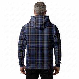 Clark (Clarke) Tartan Crest Hoodie Ferocious Lion Style