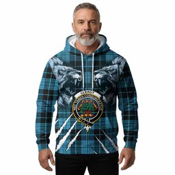 Clergy Tartan Crest Hoodie Ferocious Lion Style