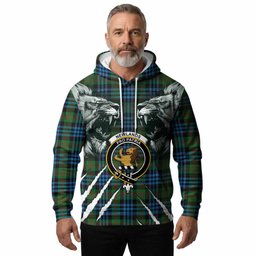 Newlands Tartan Crest Hoodie Ferocious Lion Style