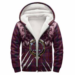 McCall (Caithness) Tartan Crest Sherpa Hoodie Ferocious Lion Style
