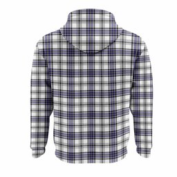 Hannay Tartan Crest Hoodie Ferocious Lion Style