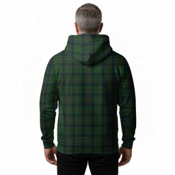 Kennedy Tartan Crest Hoodie Ferocious Lion Style