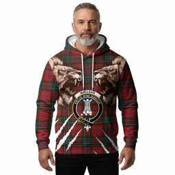 MacLean (McLean) Tartan Crest Hoodie Ferocious Lion Style
