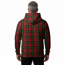 Kerr Tartan Crest Hoodie Ferocious Lion Style