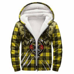 MacLeod (McLeod) Tartan Crest Sherpa Hoodie Ferocious Lion Style