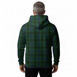 Henderson Tartan Crest Hoodie Ferocious Lion Style