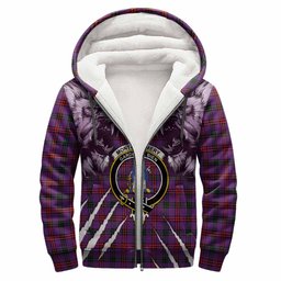 Montgomery Tartan Crest Sherpa Hoodie Ferocious Lion Style