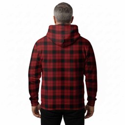 Ewing Tartan Crest Hoodie Ferocious Lion Style