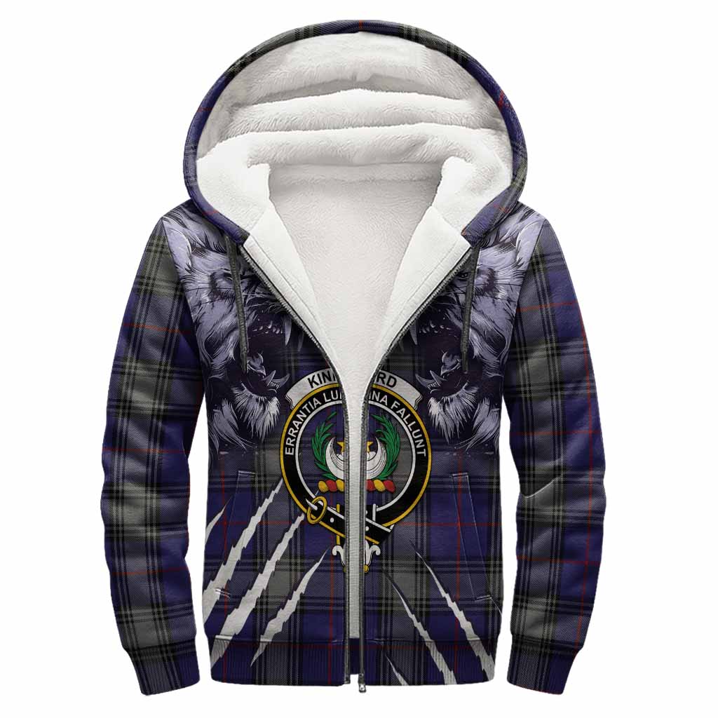 Kinnaird Tartan Crest Sherpa Hoodie Ferocious Lion Style