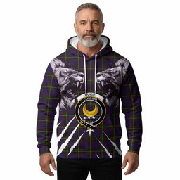 Durie Tartan Crest Hoodie Ferocious Lion Style