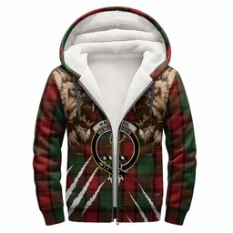MacPhail (McPhail) Tartan Crest Sherpa Hoodie Ferocious Lion Style