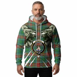 Muirhead Tartan Crest Hoodie Ferocious Lion Style