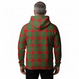 Grierson Tartan Crest Hoodie Ferocious Lion Style