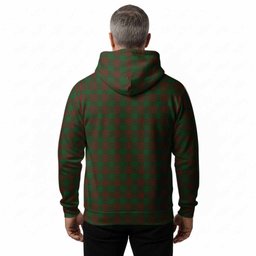 Menzies Tartan Crest Hoodie Ferocious Lion Style