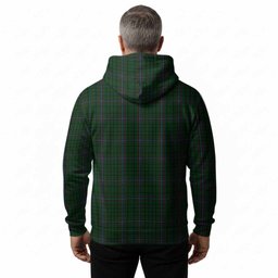 MacRae (McRae) Tartan Crest Hoodie Ferocious Lion Style
